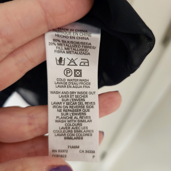 French Connection Mini Dress Tunic Black Gold Polka Dot Size 8 Short Sleeve Fun - Picture 16 of 16